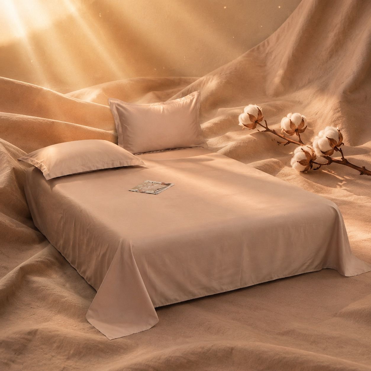Hypoallergenic washed cotton sheets for sensitive skin