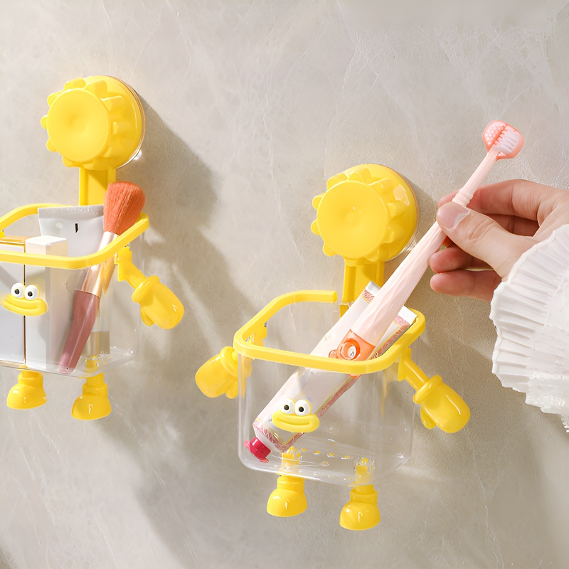 ドリル不要の吸盤式バスルーム収納ボックス