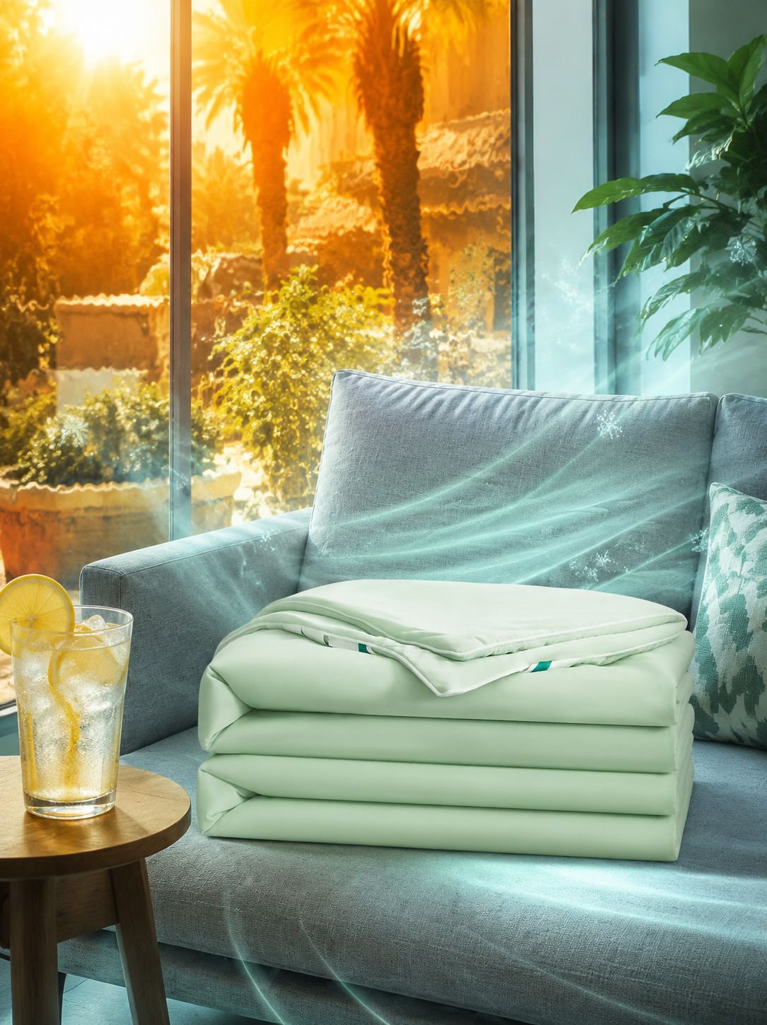 Thin summer blanket for hot weather comfort