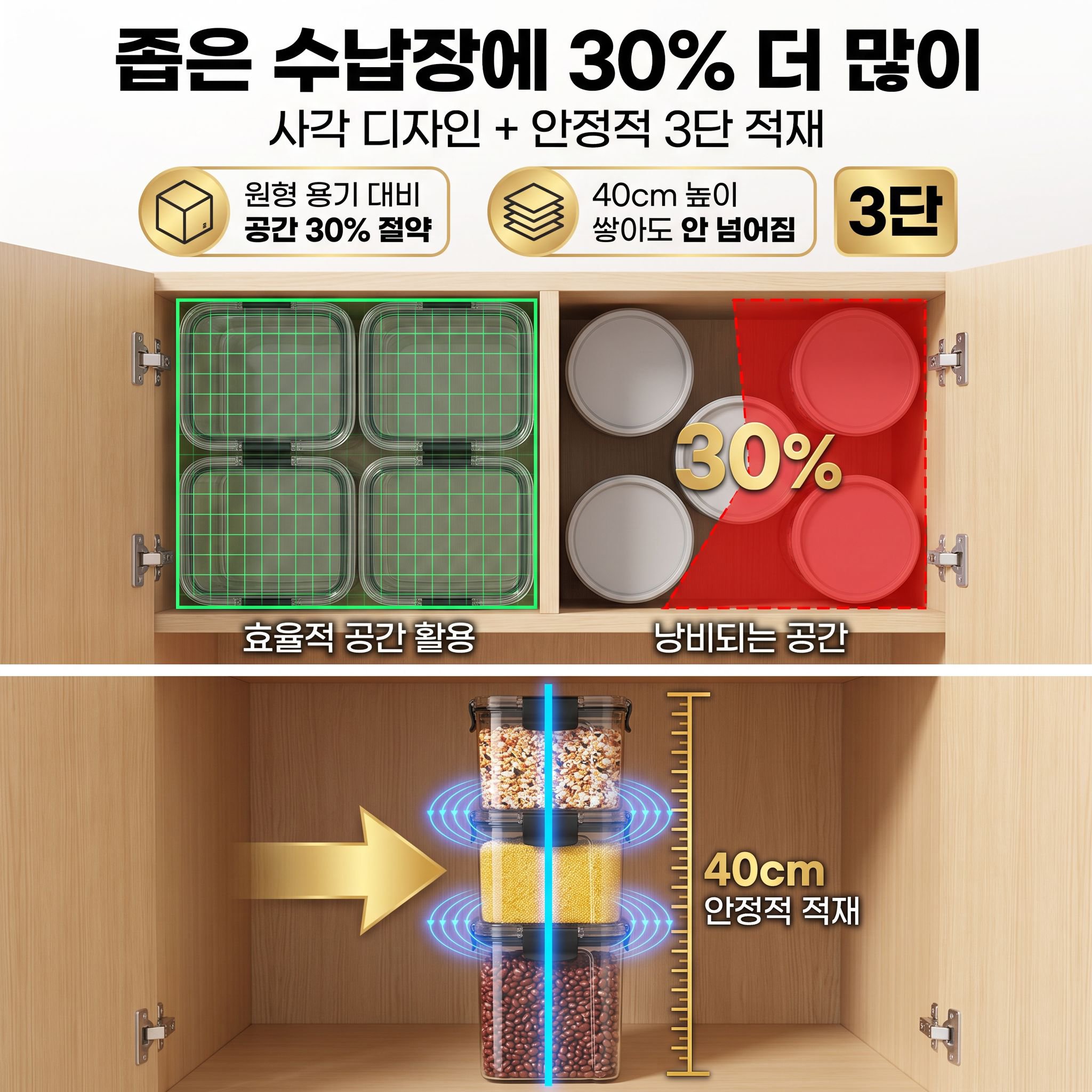도파민 컬러 간식 곡물 저장 용기
