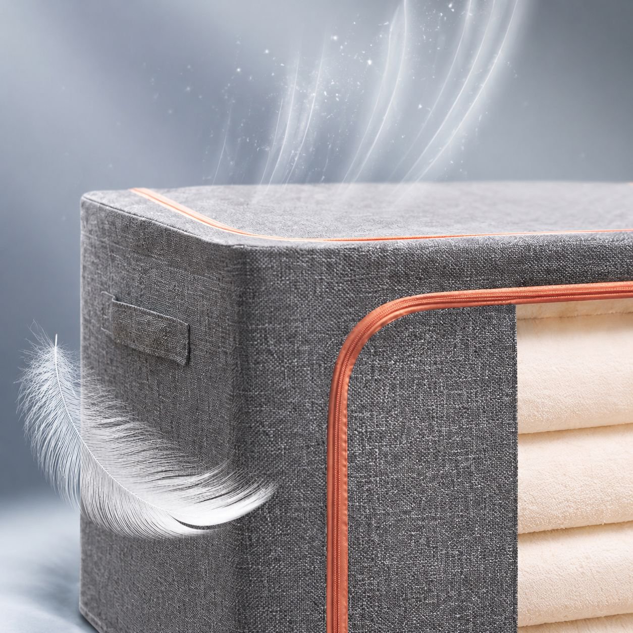 Spacious linen and cotton organizer for bedroom and closet