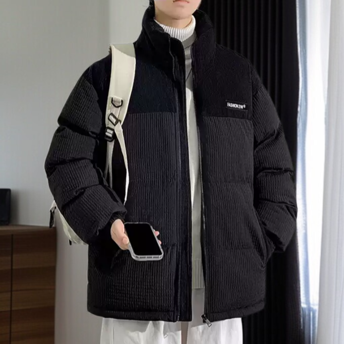 따뜻한 기모 소재의 패딩 제품 이미지