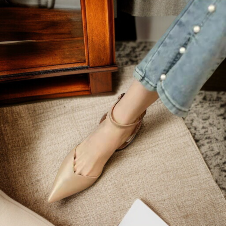 여자 봄 일자 스트랩 누드 스틸레토 힐 여자 사이드 스틸레토 힐 여성 봄 누드 일자 스트랩 힐