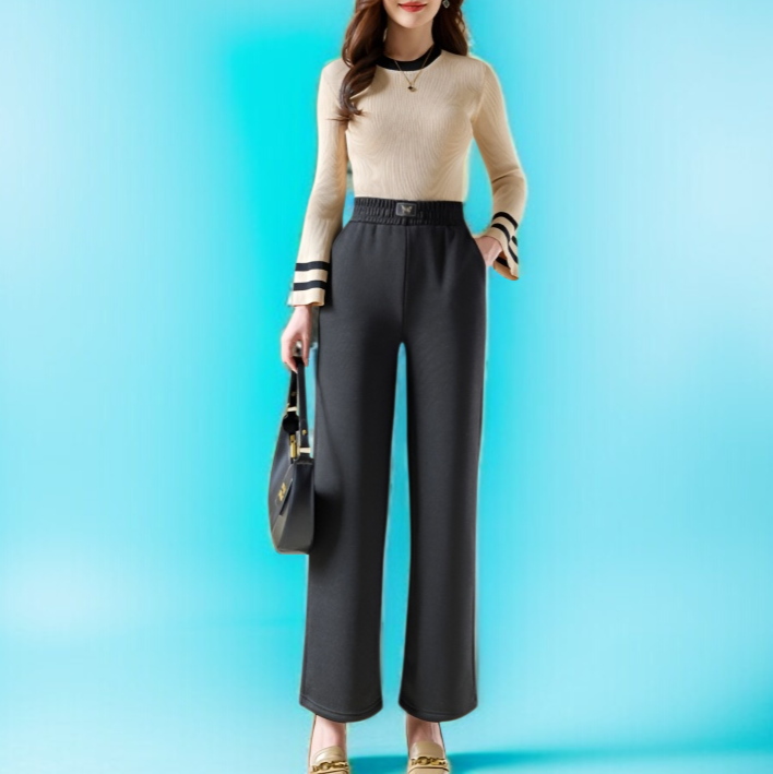 여성 캐주얼 와이드 팬츠 스타일링