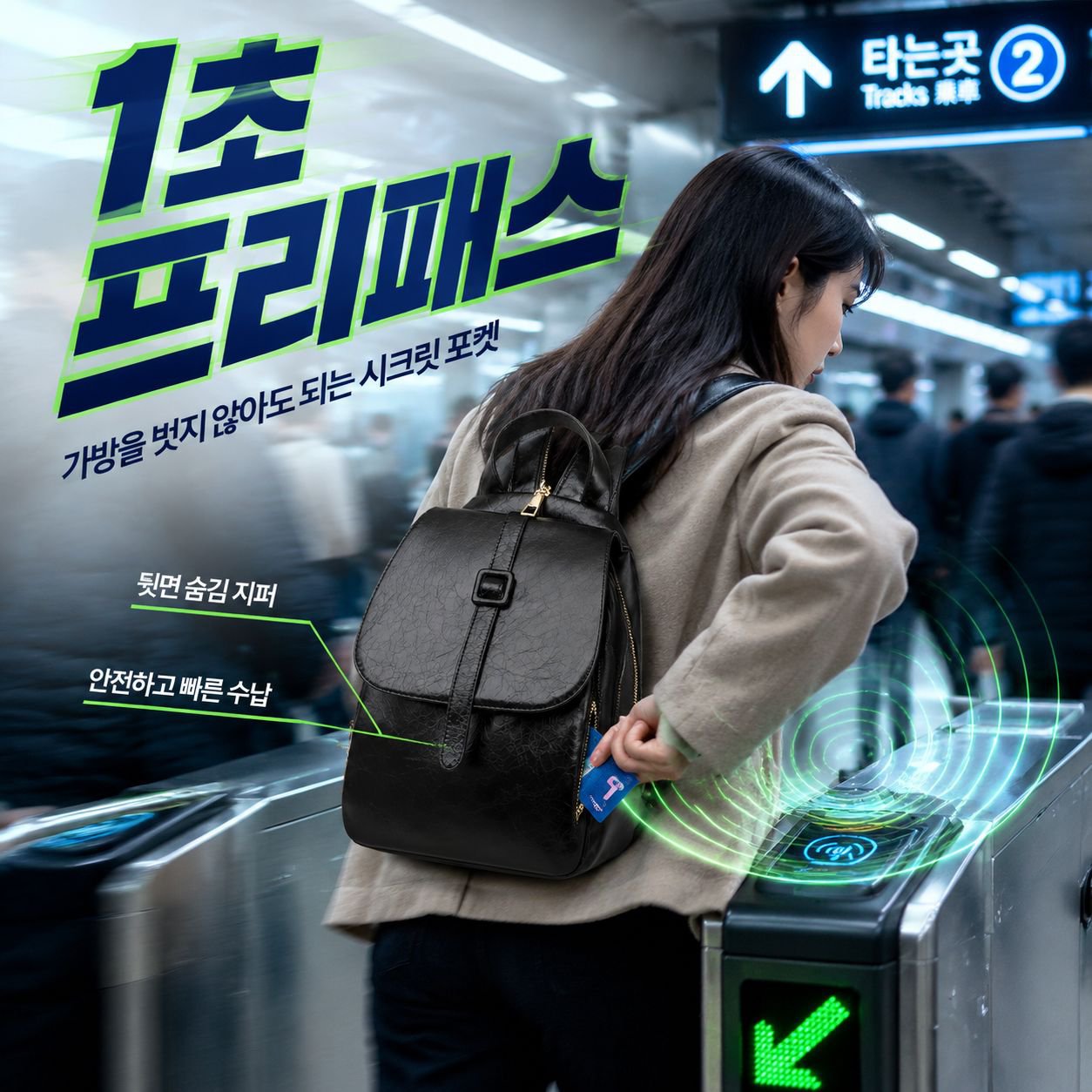 고급 한국풍 여성 백팩, 대용량, 숄더/크로스 겸용, 여행과 레저에 적합
