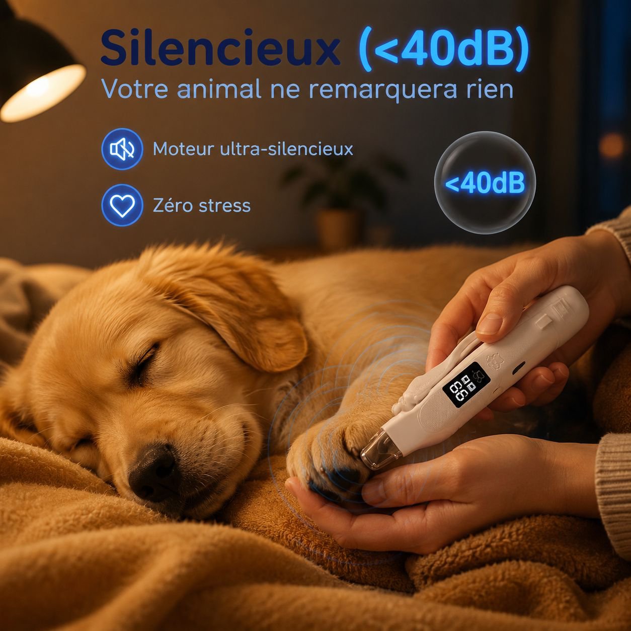 Coupe-griffes électrique pour chats et chiens