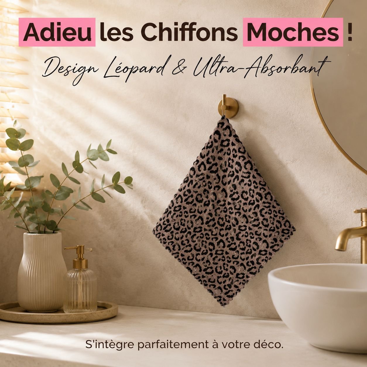 Lingette de nettoyage cuisine & salle de bain, essuie-mains et vaisselle