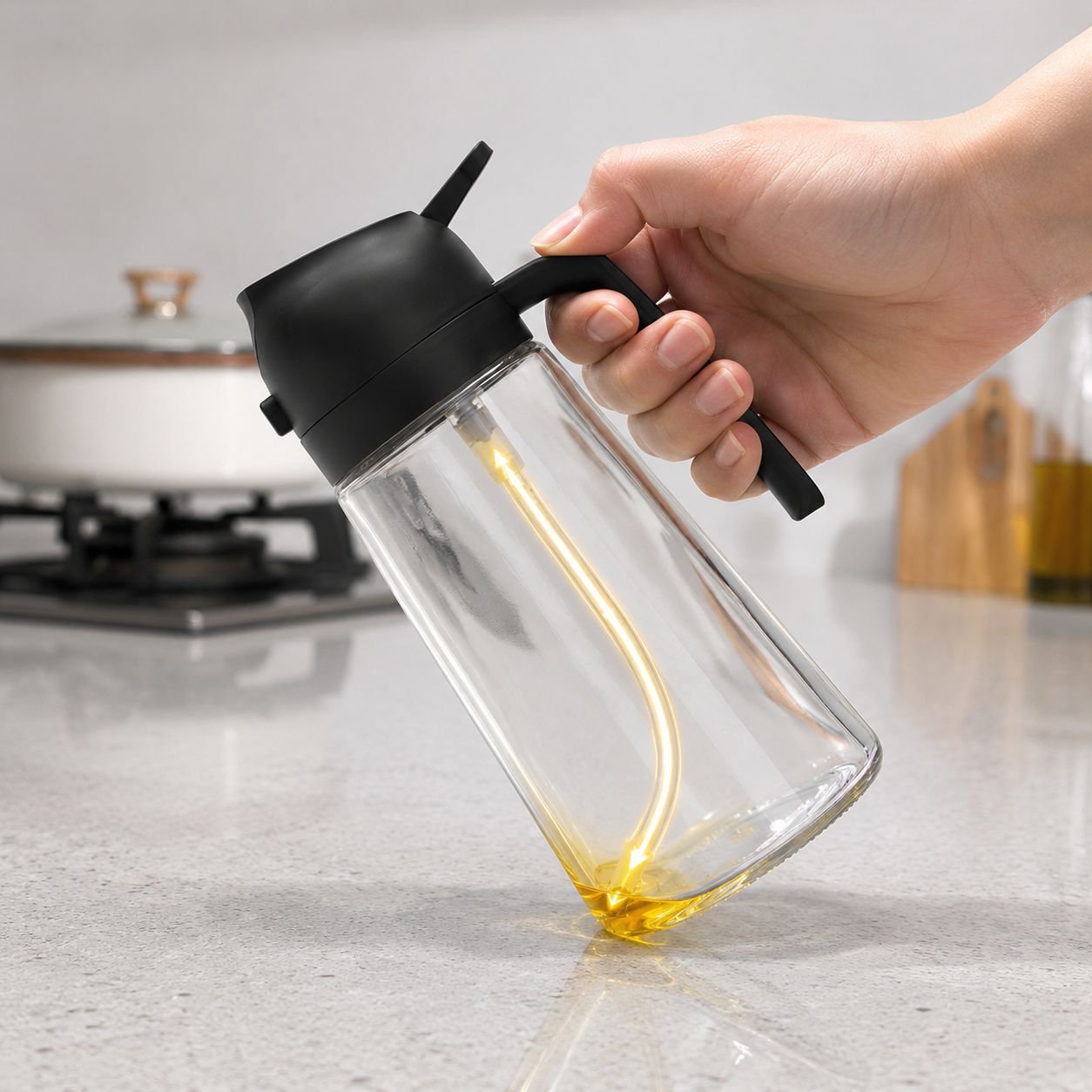 Olive oil dispenser ounce sprayer