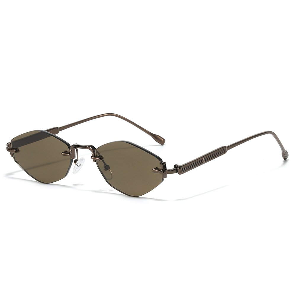 Frameless Fashion Rhombus Sunglasses