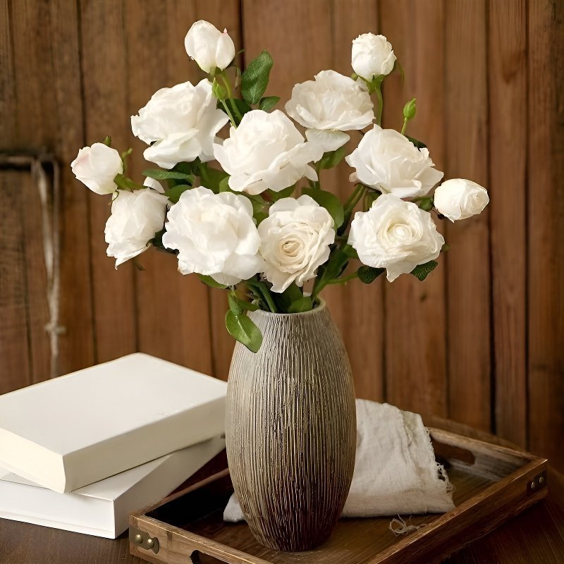 ดอกไม้จำลองฝรั่งเศสสาขาเดียวกุหลาบขอบไหม้