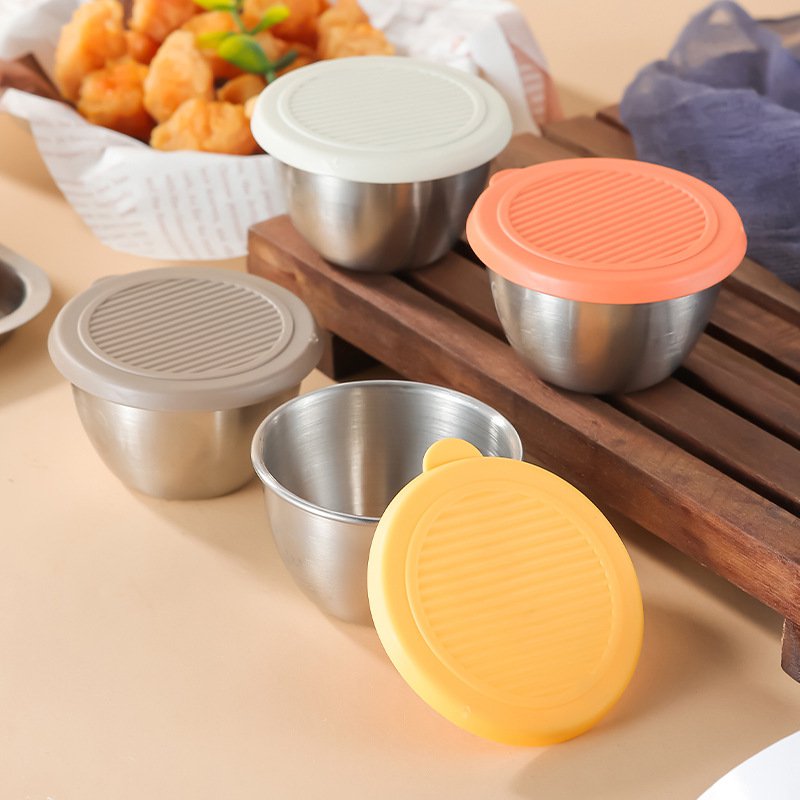 Caja de acero inoxidable para salsas para mojar