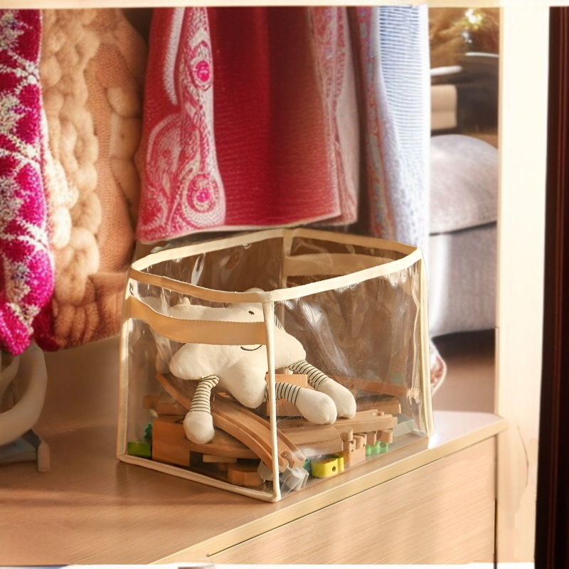 간식 보관에 적합한 투명 수납 바구니