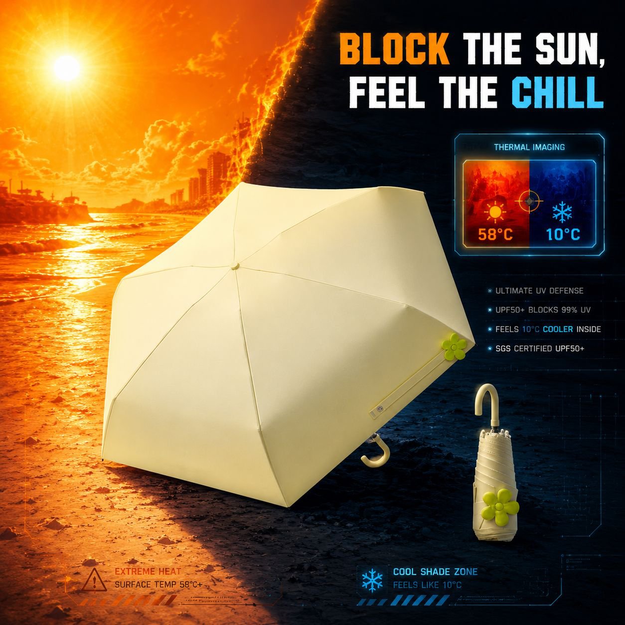 UV Protection Portable Folding Umbrella