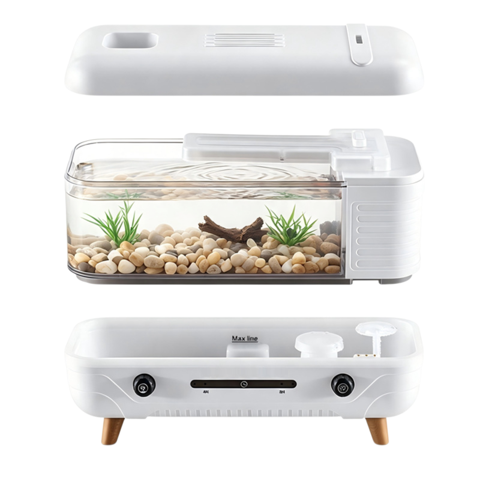 New DIY Water Feature Aroma Diffuser with Colorful Lights, High-Value Design, Fine Atomization Humid