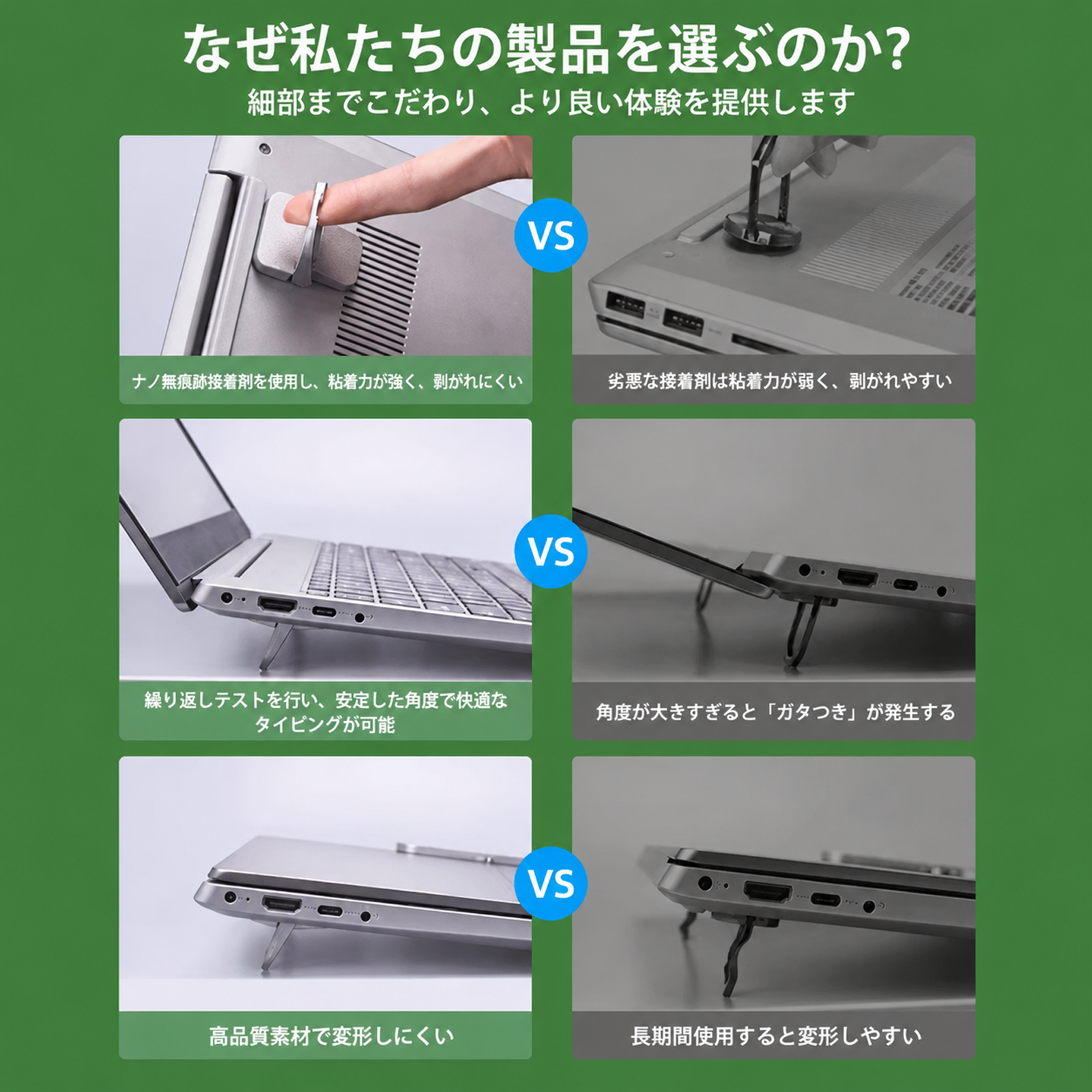 取り外し可能で使いやすいJMYノートパソコンスタンド