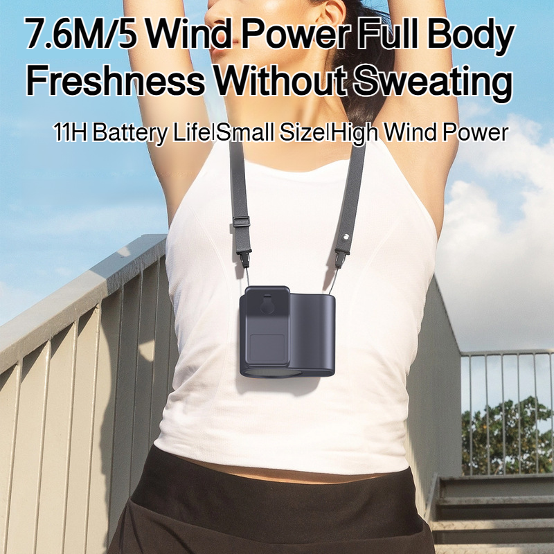 high speed wind speed electric fan Fan Mini Outdoor icy body Charging Hanging Fan Cooling Silent Por