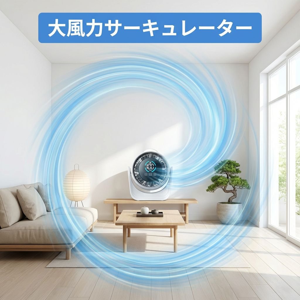 家庭用卓上強力エアサーキュレーター