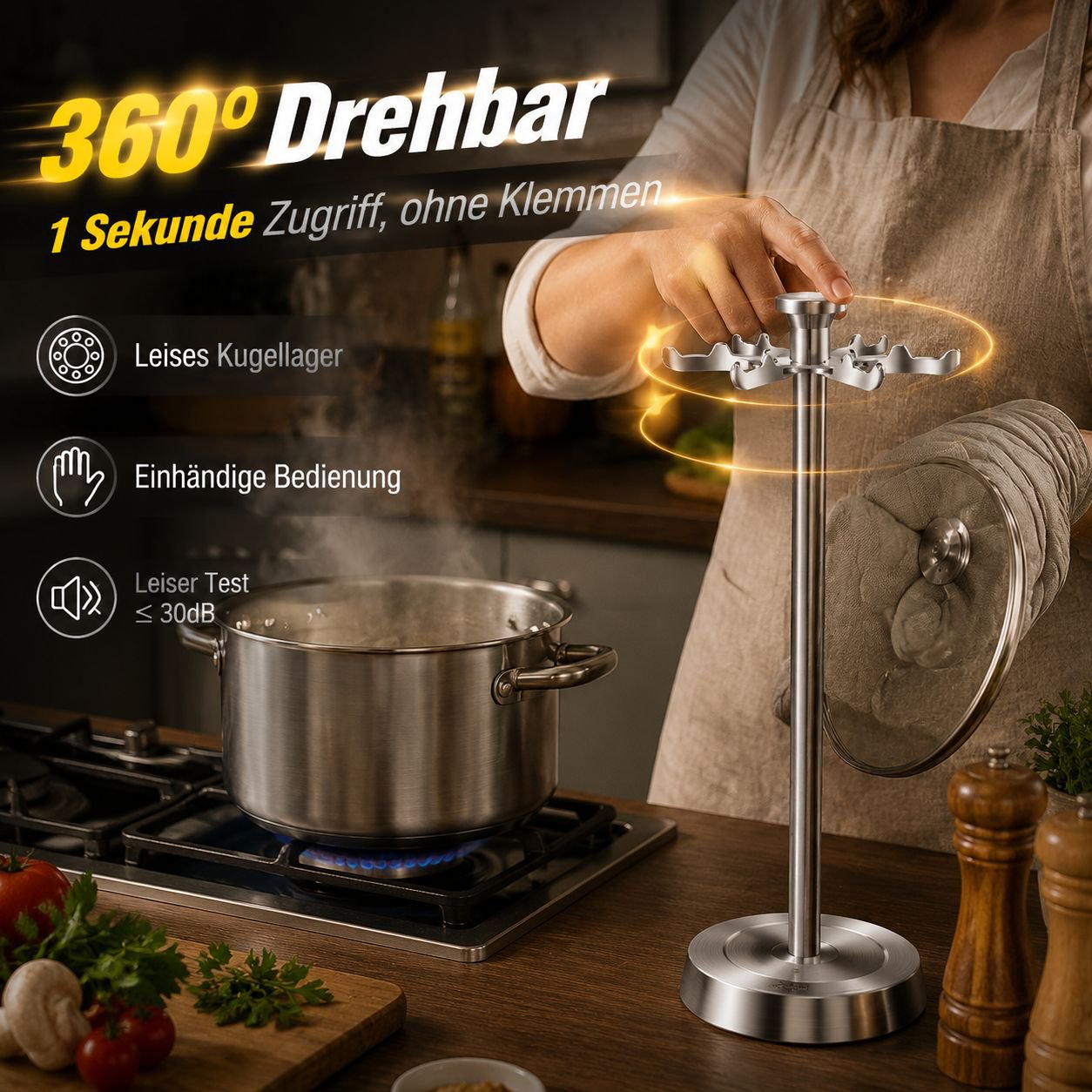  Edelstahl multifunktionale Küchenhaken Aufbewahrungsständer