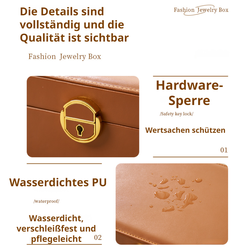 Tragbare Schmuckschatulle für Ringe und Ohrringe