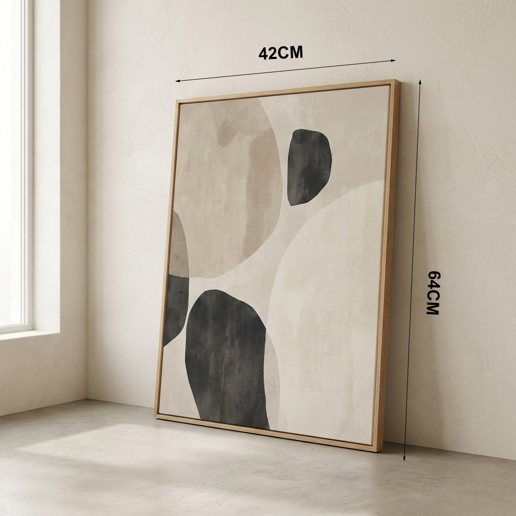 Cuadro de estilo contemporáneo en sala de estar