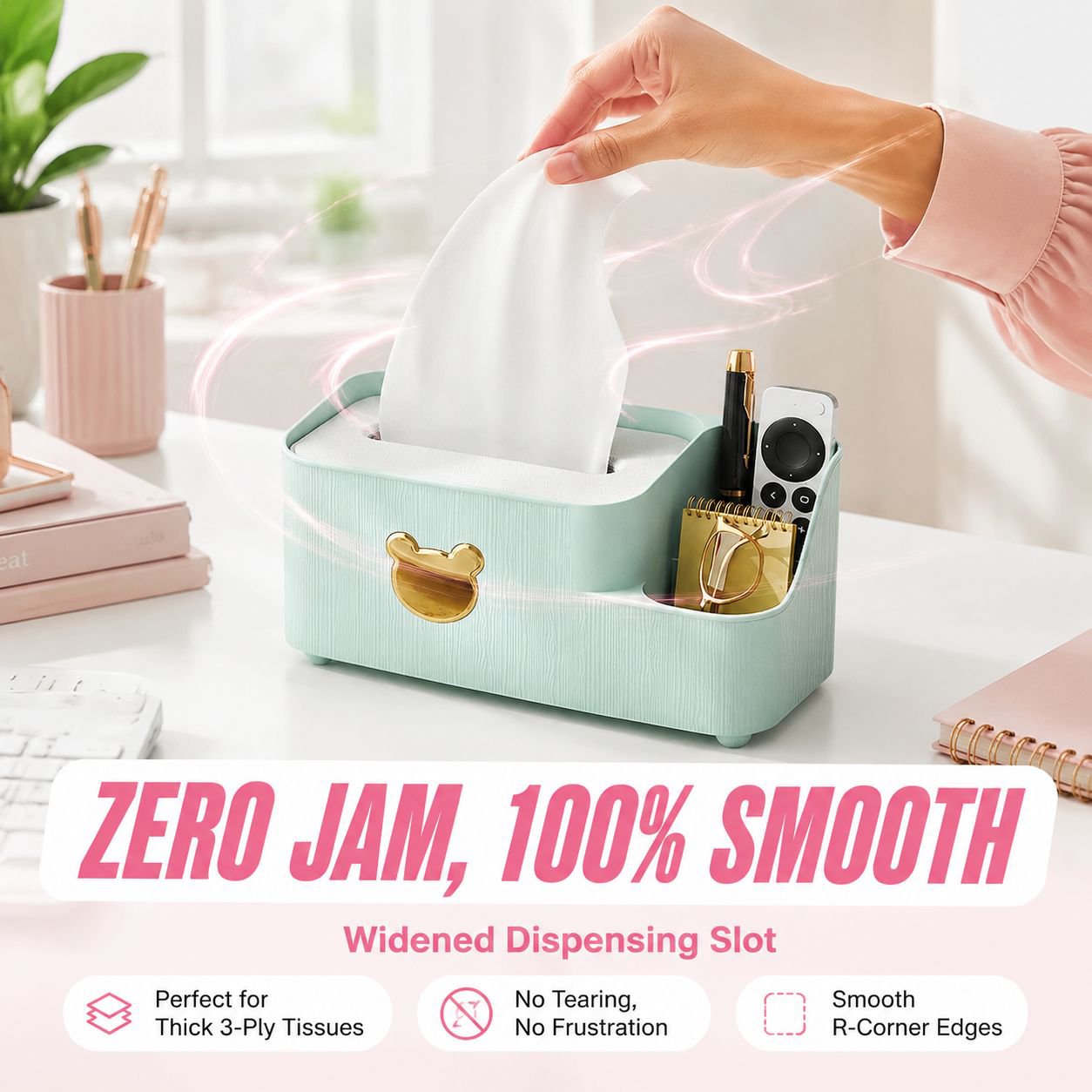Desktop Tissue Box Organizer