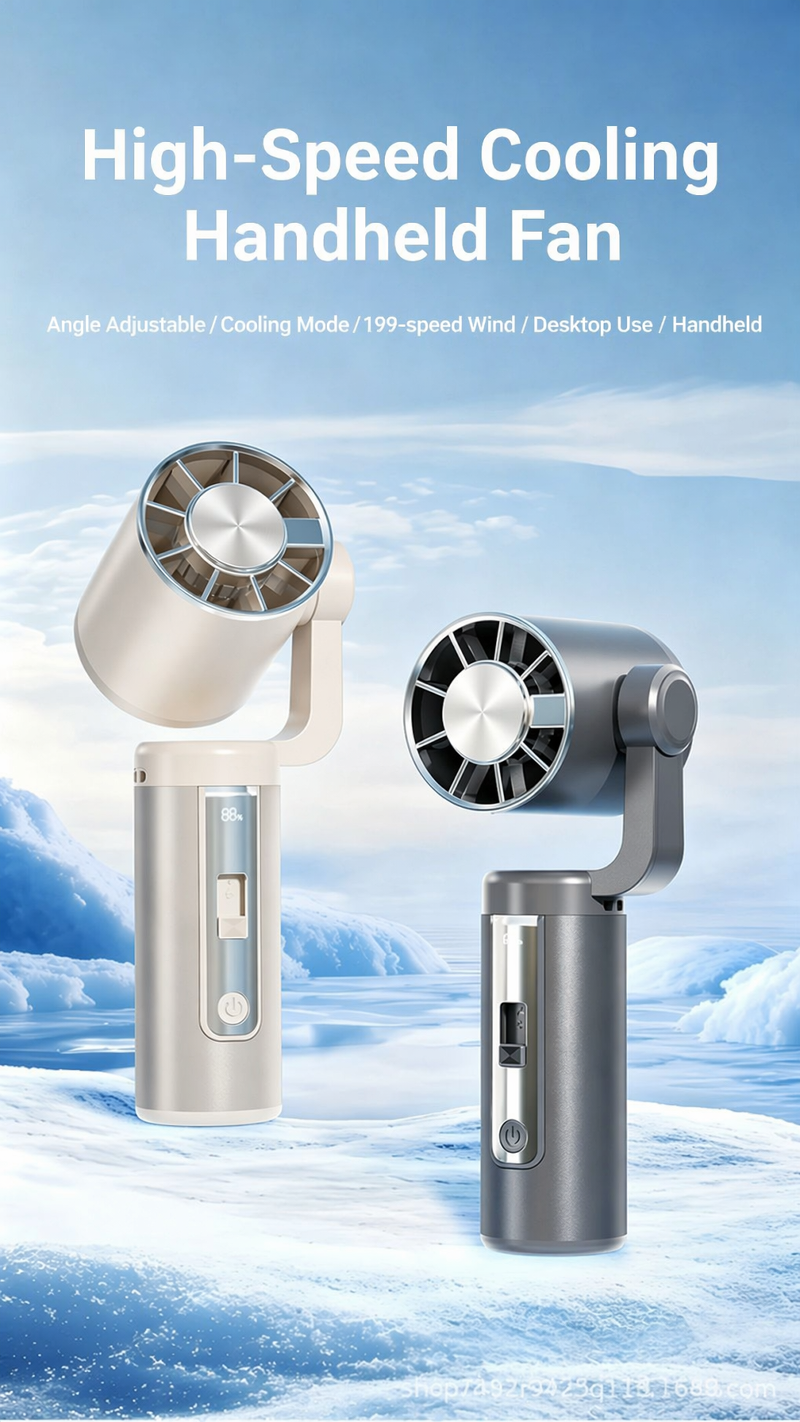 Ventilador portátil de mano con diseño compacto