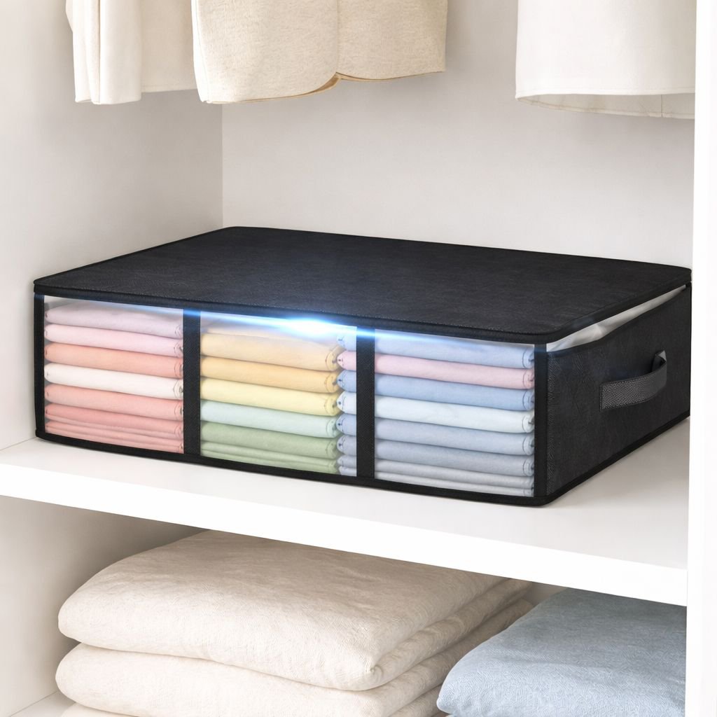 Space-saving under-bed storage solution