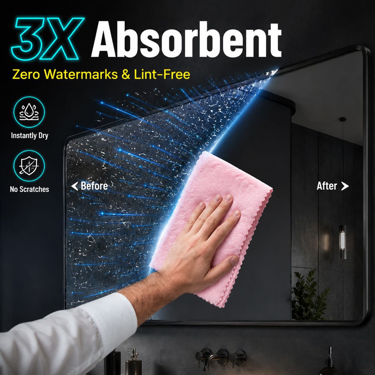 Skin-Friendly White Towel Household Lint-Free Cleaning Cloth