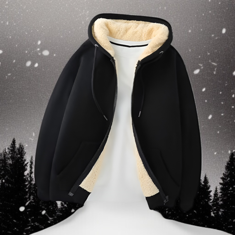 スタイリッシュな黒色ティーン用厚手ジャケット