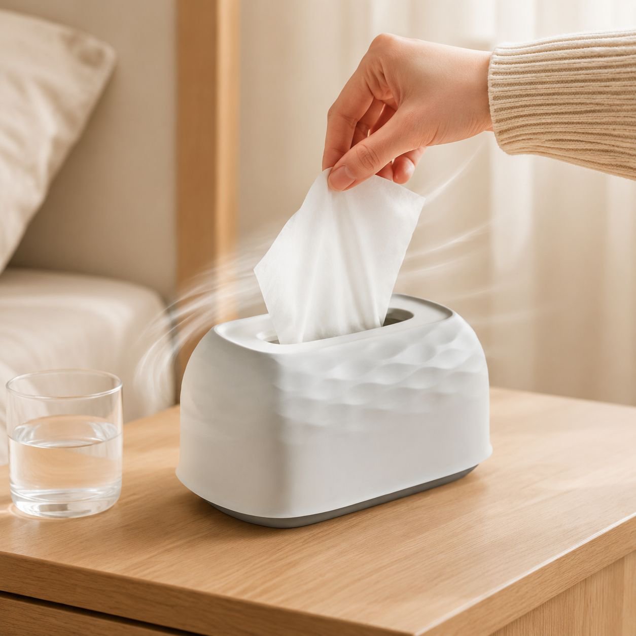 Creative Water Ripple Tissue Box Liftable Household Paper Box