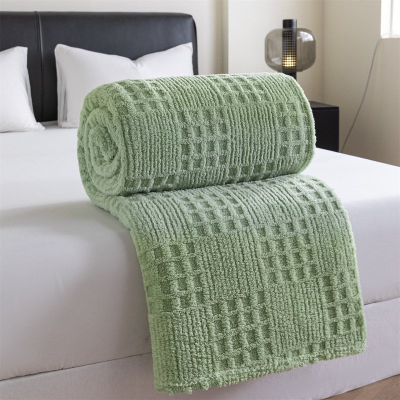 Double-Sided Fleece Waffle Jacquard