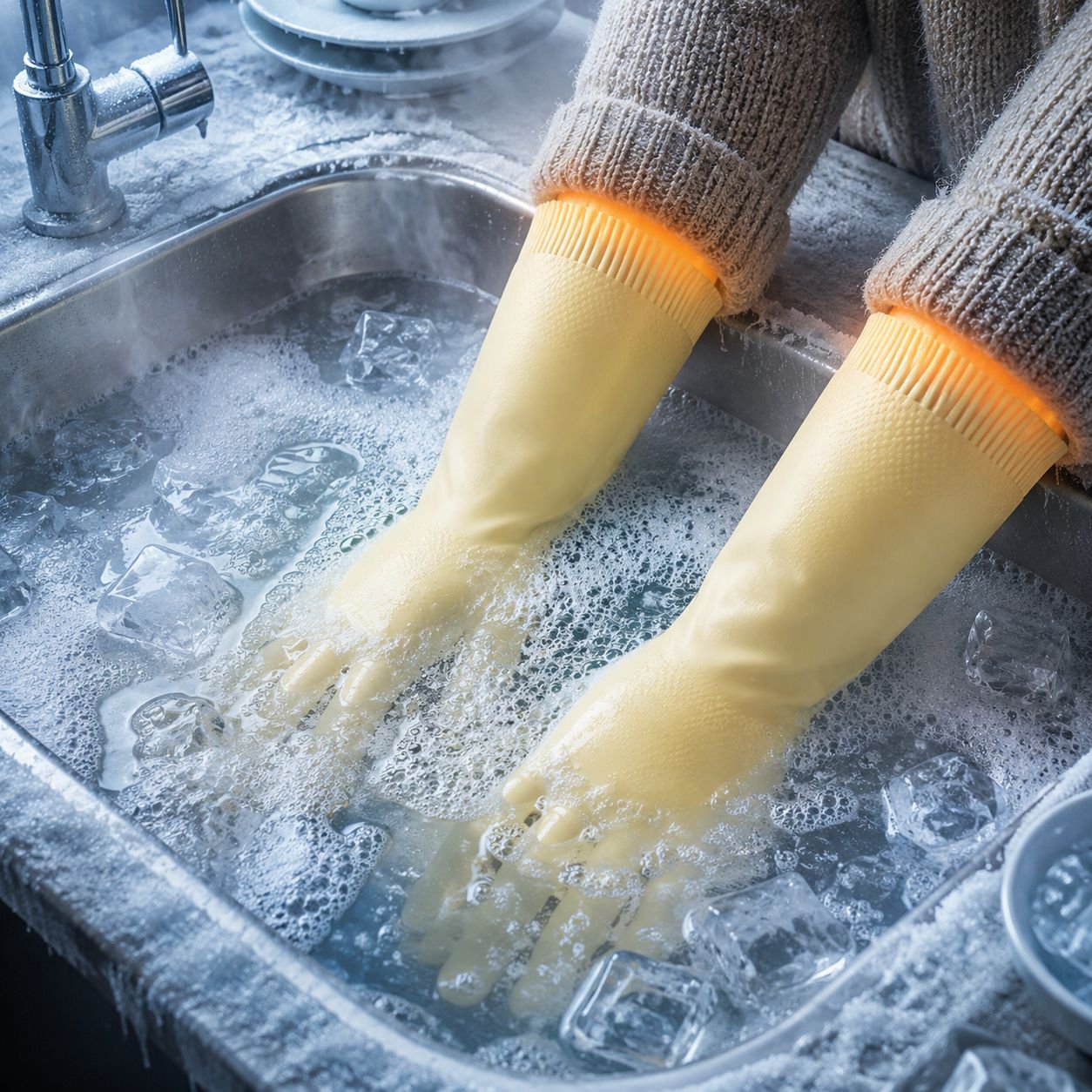 Women's Padded Non-slip Household Cleaning Gloves