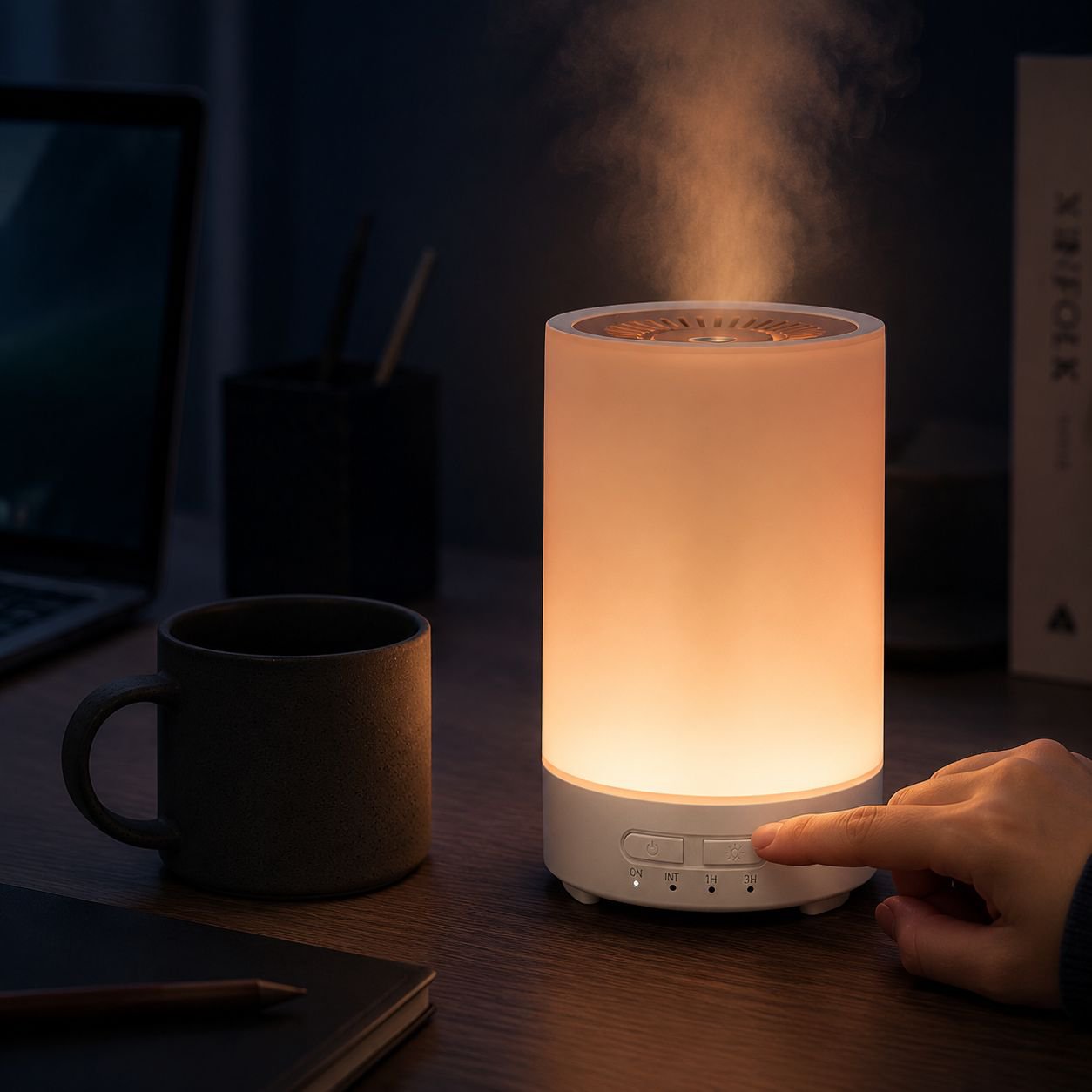 家庭用加湿器の設置例