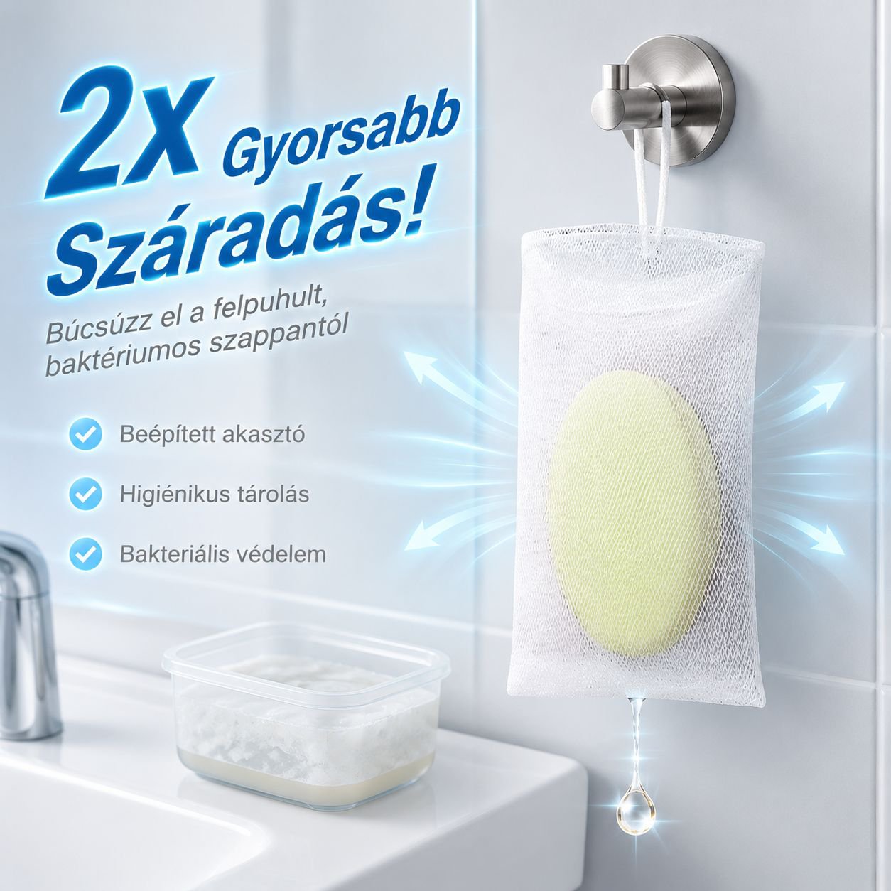 Habképző háló arctisztítóhoz