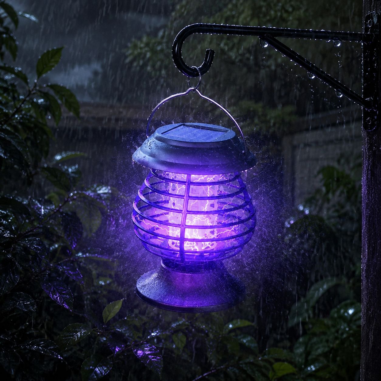 Tragbare solarbetriebene Garten-Mückenlampe, hängbare Außenleuchte