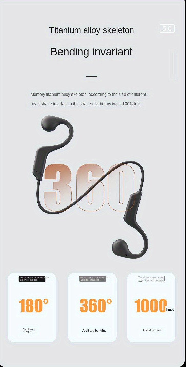 Auriculares inalámbricos de conducción ósea con diseño abierto