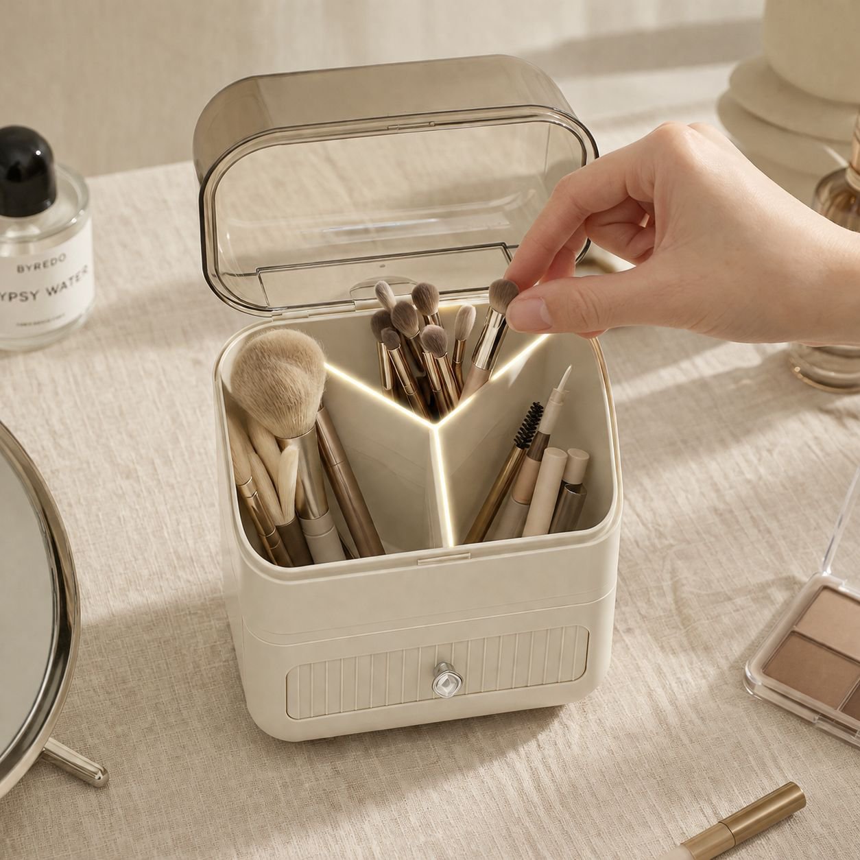 Praktische Make-up Aufbewahrung mit Schubladen