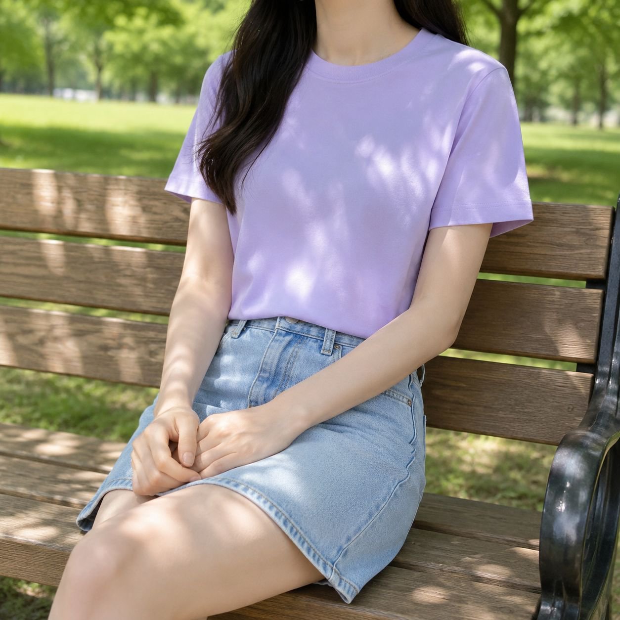 레이어드룩에 적합한 기본 티셔츠