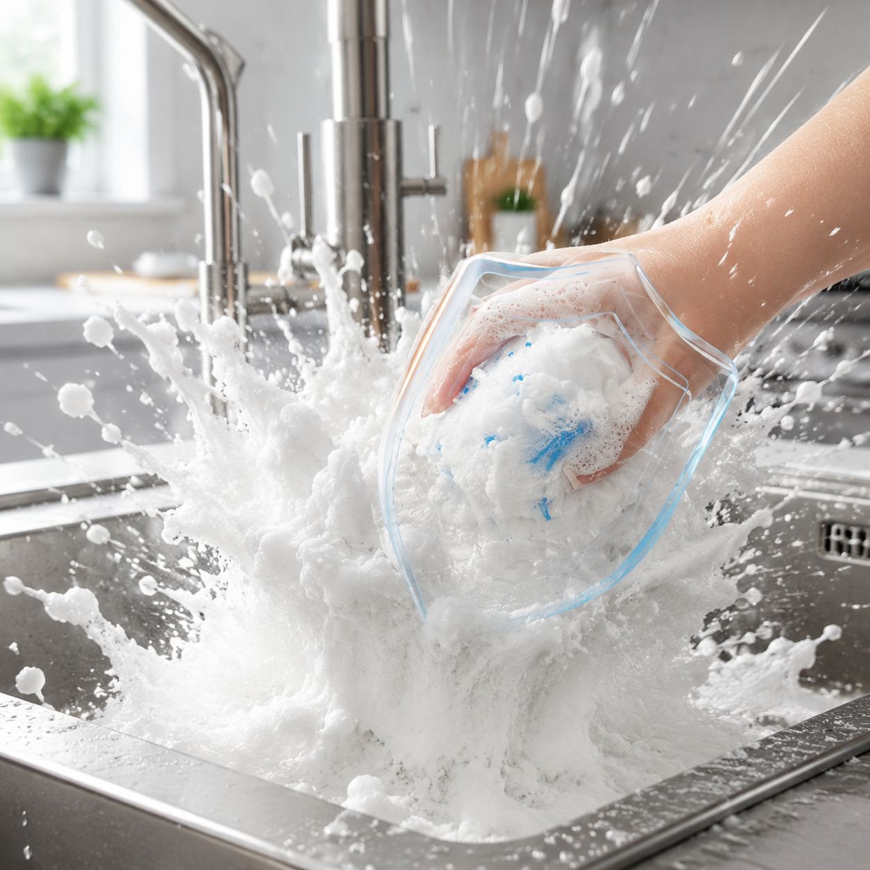 Brosse ergonomique pour nettoyage textile