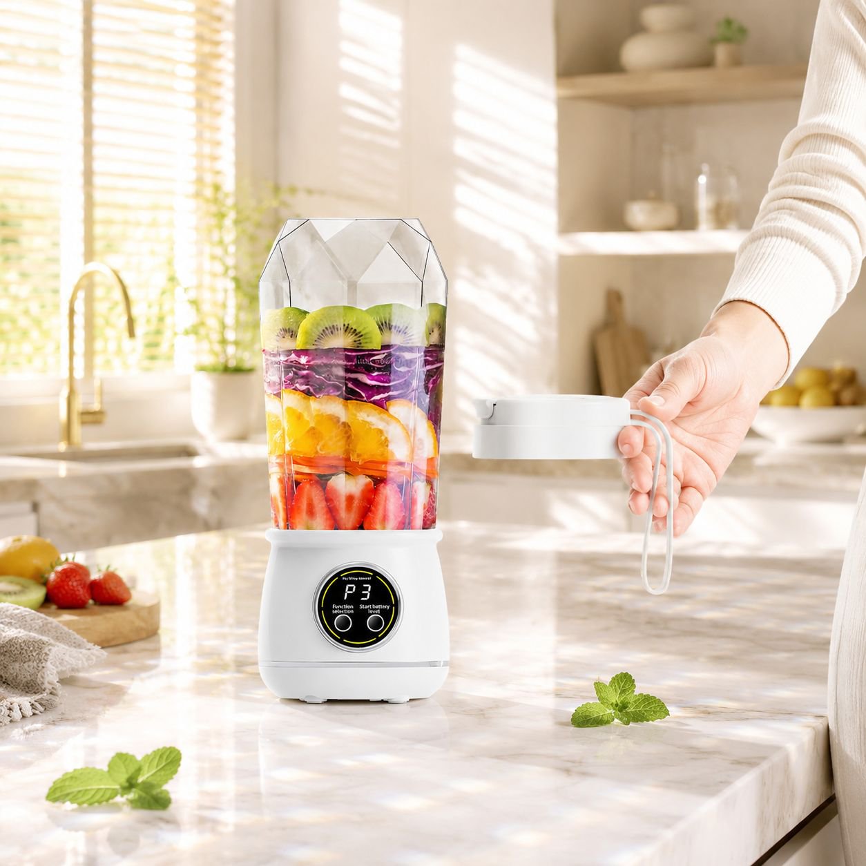 Portable Multifunctional Electric Orange Juicer with Pulp Separation
