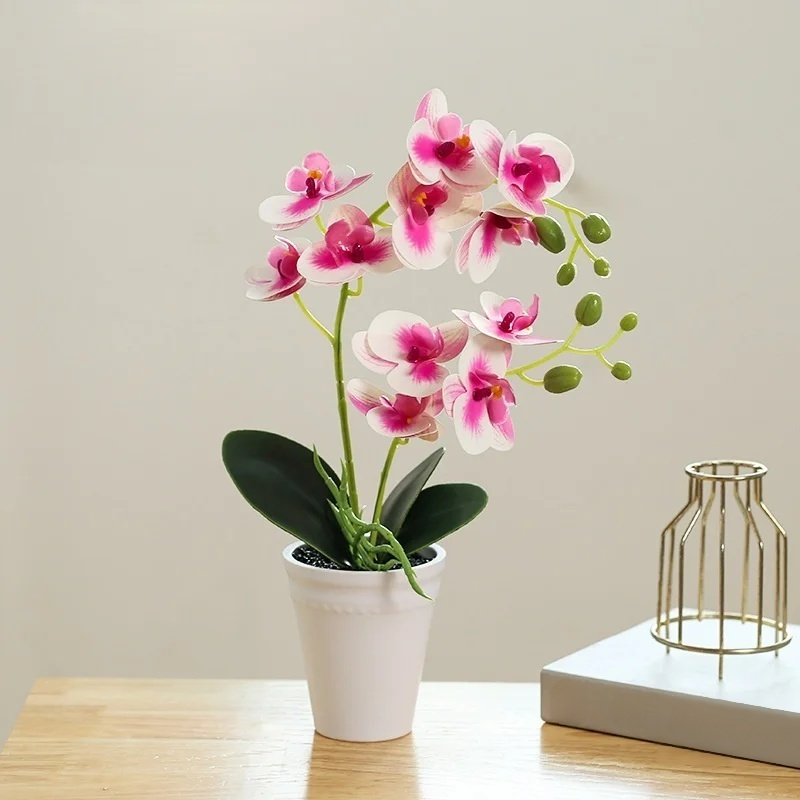 Handgemachte künstliche Phalaenopsis-Orchidee Bonsai Deko
