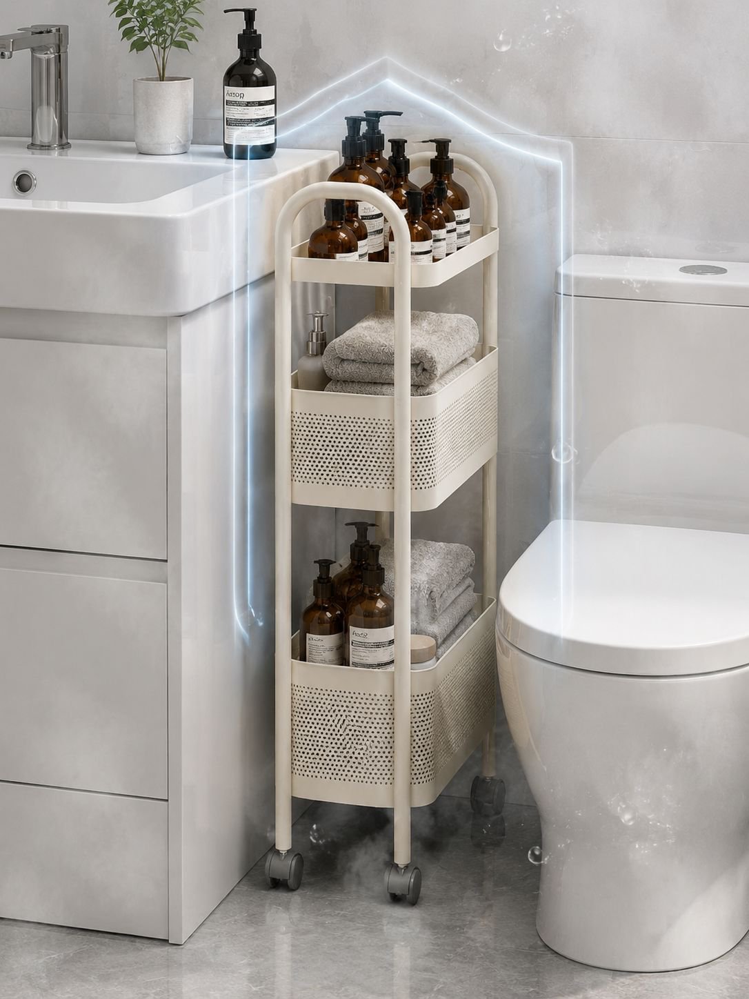 Mueble auxiliar de almacenamiento compacto