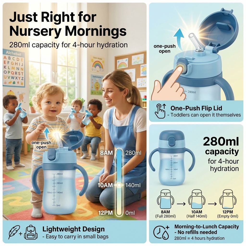 Baby Training Water Cup with Measurements, Safe Material