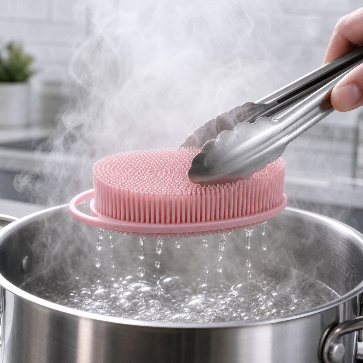 Soft Bristle Silicone Shampoo Brush for Babies and Adults