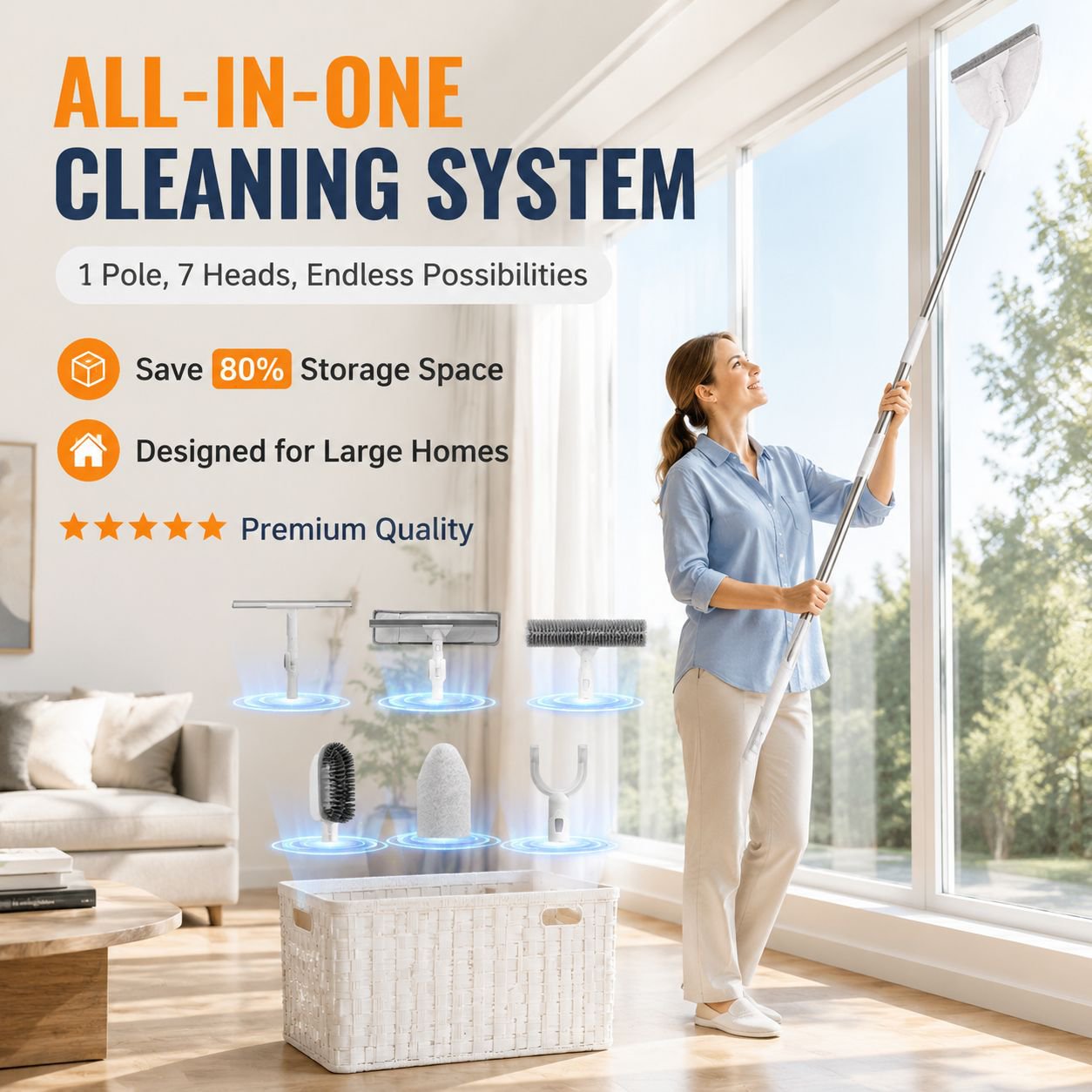 All-in-One Household Extendable Cleaning Kit