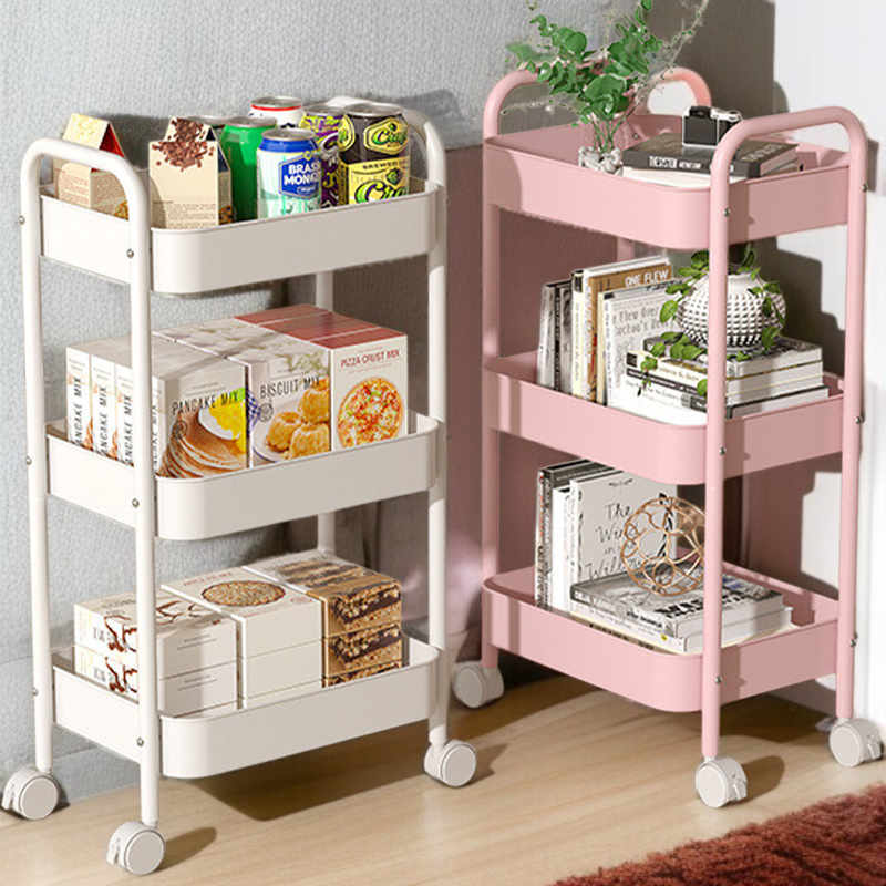 욕실에서 사용하는 이동식 카트 선반