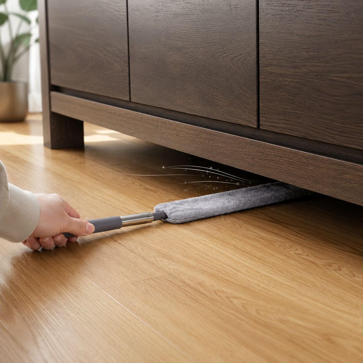 Cepillo extensible para limpiar debajo del sofá