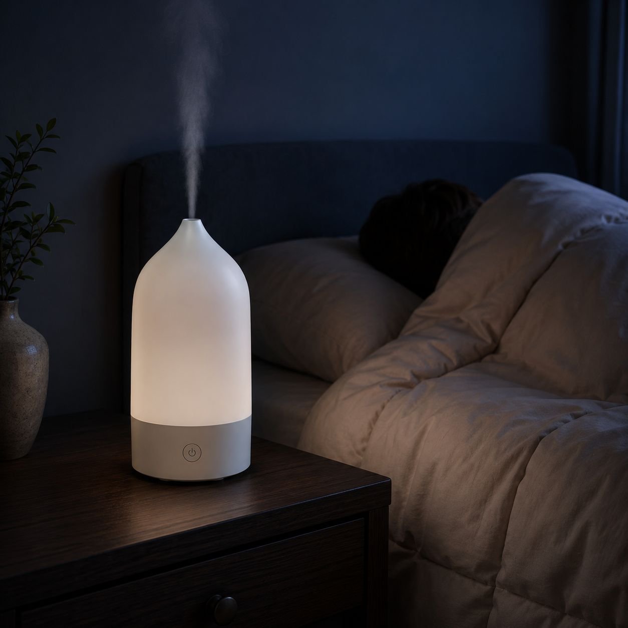 Home Vase Style Aromatherapy Diffuser with Atmosphere Light