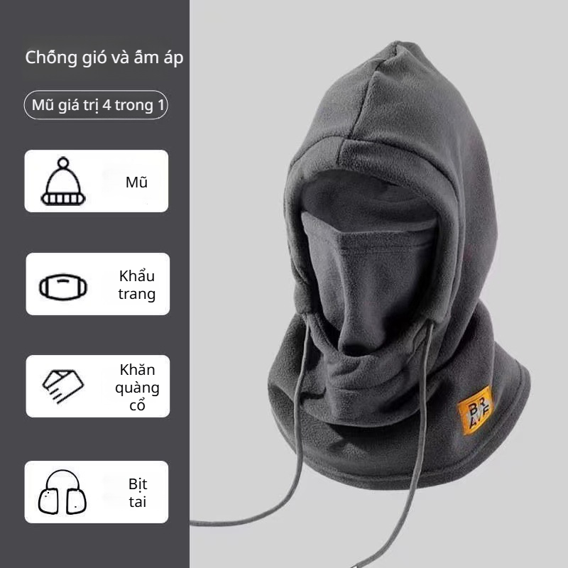 Mũ Ấm Khăn Quàng Cổ Mặt Nạ Để Giữ Ấm Chống Lạnh Và Chắn Gió Khi Đạp Xe