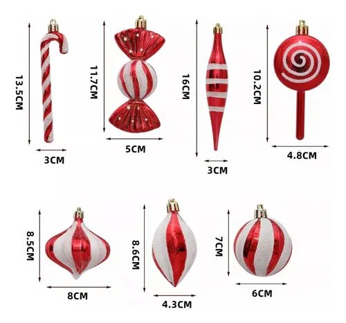 Decoración colgante de bola electrochapada, helado y piruleta para Navidad y hogar